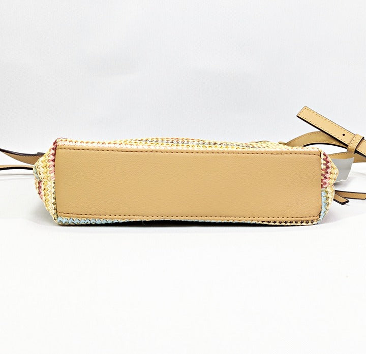 Style & Co Straw North South Crossbody Bag Multi Stripe (MSRP $80)