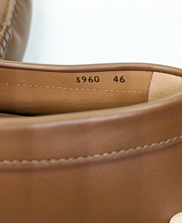 Versace Men's Medusa Biggie Leather Loafer Dark Toffee Size 46 (MSRP $775)