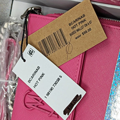 Steve Madden Boxed Carina Crossbody Wallet Set in Hot Pink (MSRP $98)