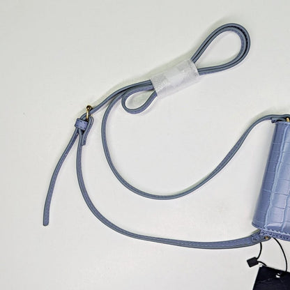Tommy Hilfiger Julia Phone Crossbody Crocodile Blue Stone (MSRP $78)