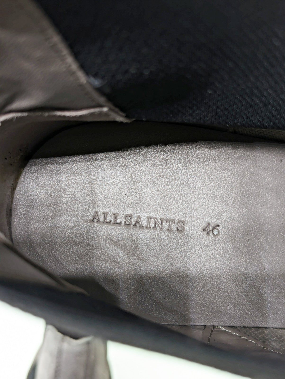 Allsaints Men's Gus Pull On Chelsea Boots Grey Suede Size 13 (MSRP $349)