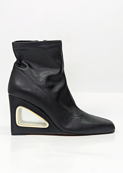 Katy Perry Women's The Hollow Wedge Booties in Black Size 9.5 (MSRP $149)