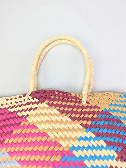 Aqua Jada Women's Woven Large Tote Multicolor (MSRP $148)