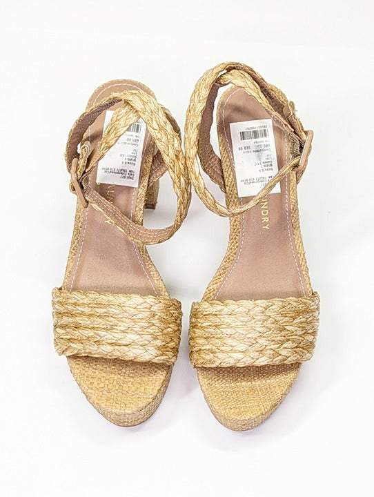 Chinese Laundry Truett Women's Ankle Wrap Platform Sandal Size 8.5 (MSRP $90)