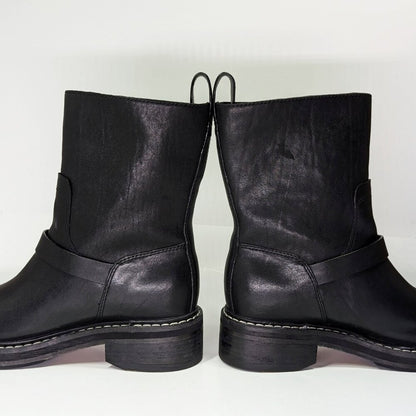 Rag & Bone Women's RB Moto Studded Pull On Boots Black Size 8.5 (MSRP $595)