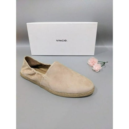 Vince Women's Meryl 2 Cappuccino Suede Espadrille Flats Size 7 M (MSRP $195)