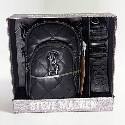 Steve Madden Boxed Jenna North South Crossbody in Black *Gift Box* (MSRP $88)