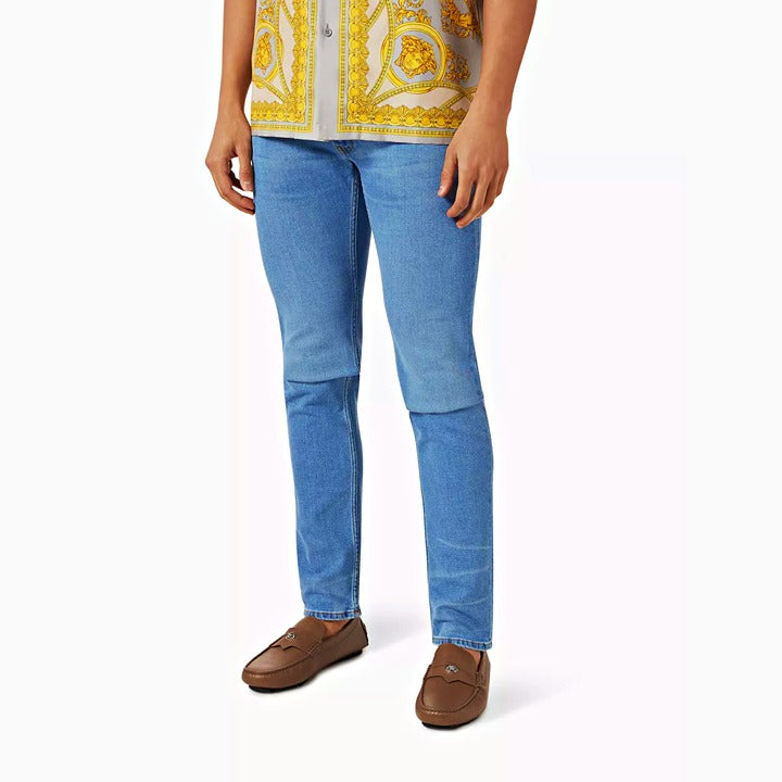 Versace Men's Medusa Biggie Leather Loafer Dark Toffee Size 42 (MSRP $775)