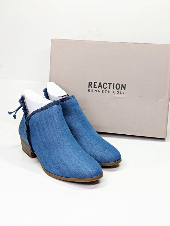 Kenneth Cole Reaction Women's Side Skip Shooties Blue Denim Size 7.5 (MSRP $99)