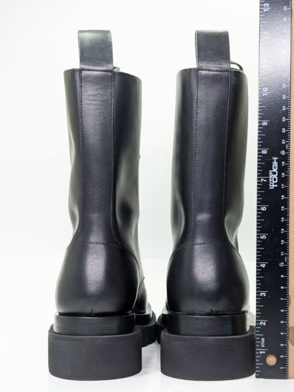 Bottega Veneta Men's Lug Sole Combat Boots in Black Leather Size 41 (MSRP $1450)