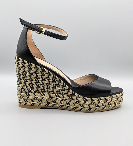 Stuart Weitzman Nudist-curve Espadrille Wedges Size 9 B (MSRP $395)