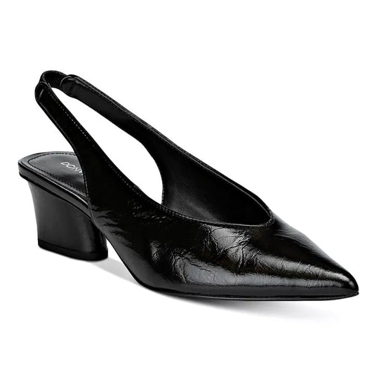 Donald J Pliner Women's Gema Pumps Black Distressed Shine Size 6.5 (MSRP $268)