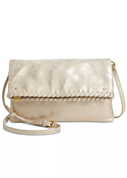 Style & Co Women's Whipstitch East West Flap Crossbody in Metallic (MSRP $80)