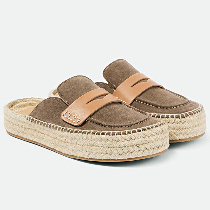 J.W. Anderson Men's Suede and Jute Espadrille Loafers Size 44 (MSRP $525)
