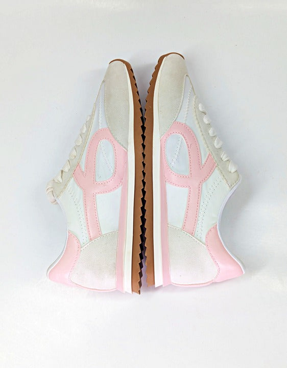 On 34th Women's Madisonn Colorblock Sneakers Tan/Pink/Bone Size 5 (MSRP $80)