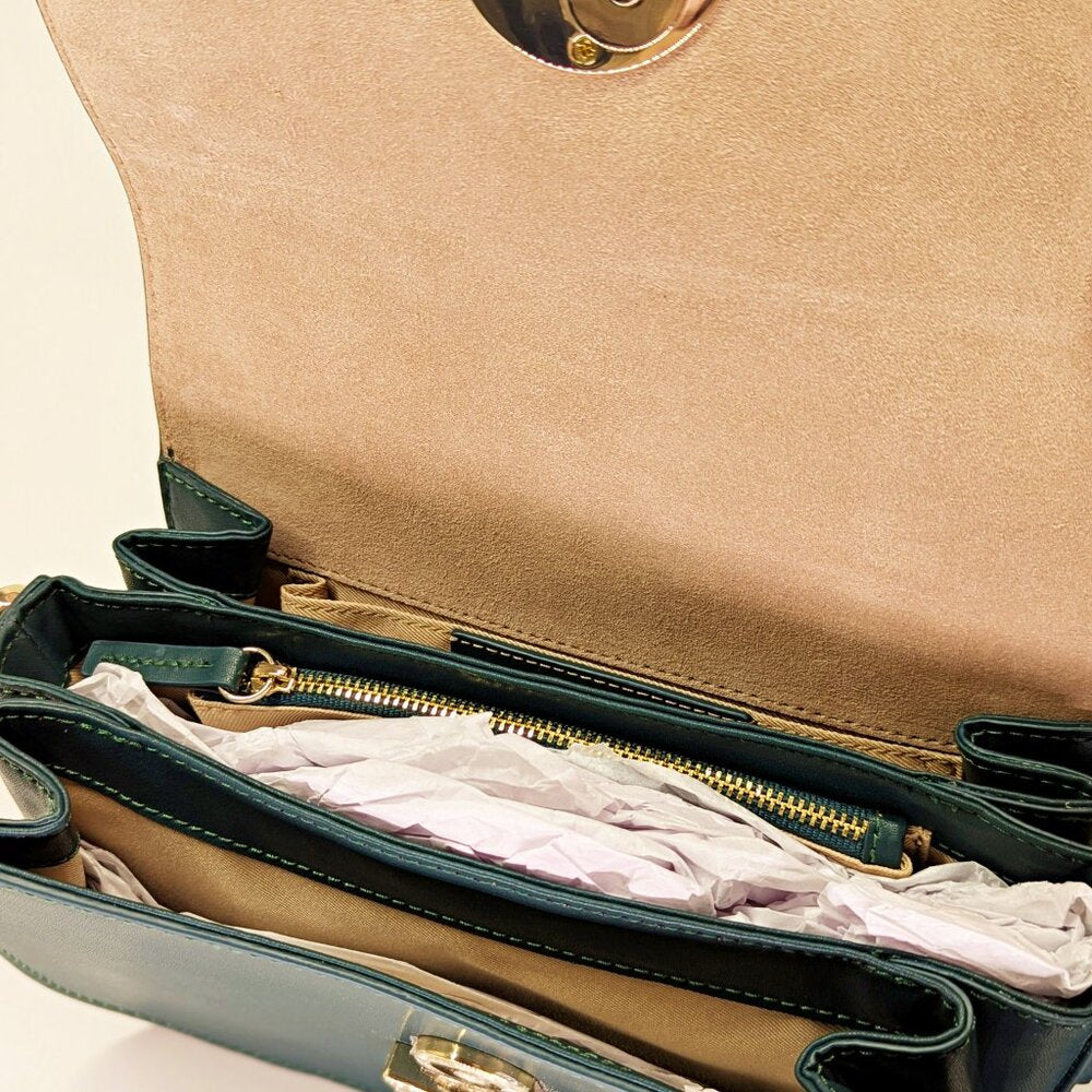 Jason Wu Orbit Women's Leather Crossbody Bag in Jungle Green (MSRP $295)