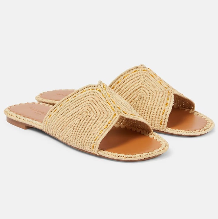 Clergerie Women's Ineni Woven Slide Sandals in Paille Naturel Size 9.5 MSRP $375