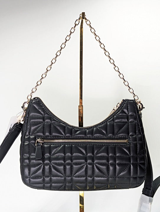 Guess Assia Women's Convertible Top Zip Shoulder Bag in Black (MSRP $108)