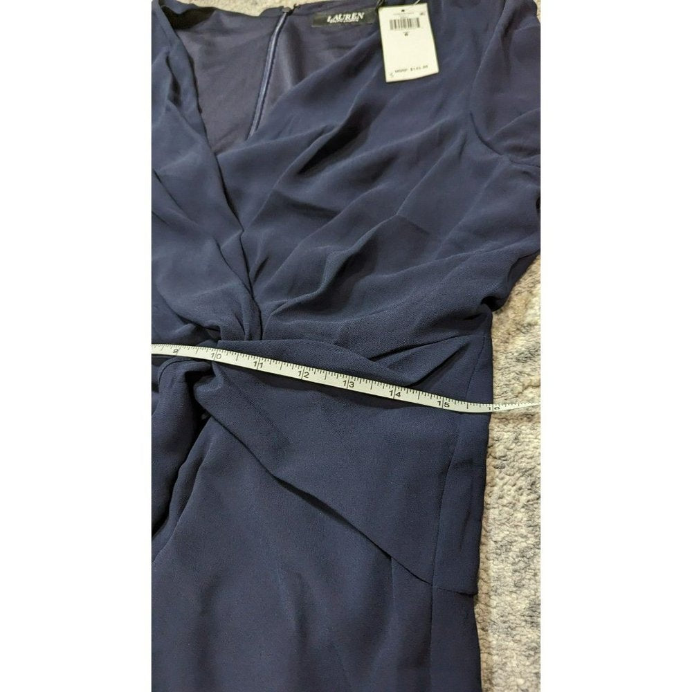 Lauren Ralph Lauren Women's Twist Front in navy Dress Size 6 (MSRP $145)