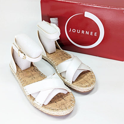 Journee Collection Women's Lyddia Espadrille Flat Sandals Size 7.5 M (MSRP $79)