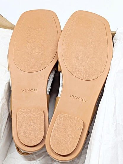 Vince Women's Rava Tan Leather Slingback Sandals Size 10 M (MSRP $250)