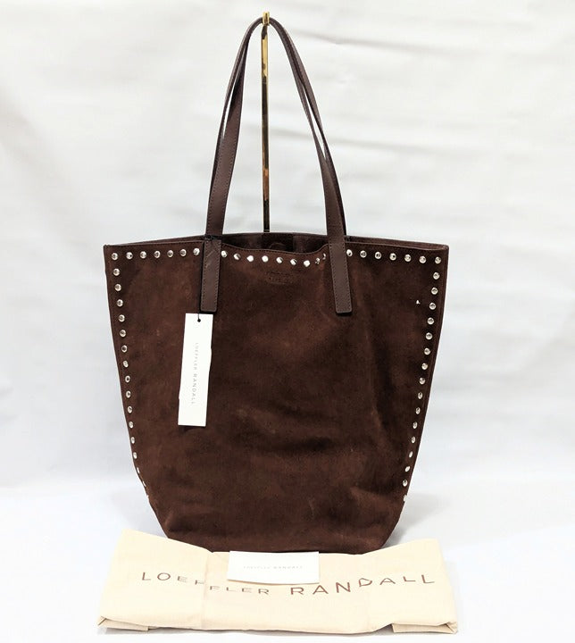 Loeffler Randall Walker Women's Espresso/Silver Suede Tote (MSRP $425)