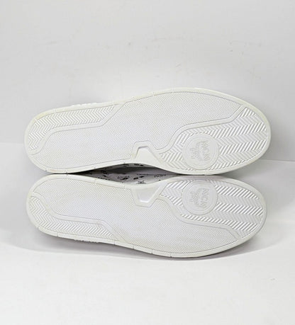 MCM Men's Terrain Derby Visetos Logo White Leather Sneaker Size 46 (MSRP $450)