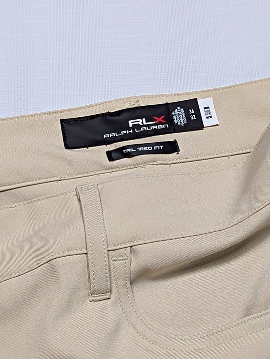 RLX Ralph Lauren Men's Tailored Fit Performance Twill Pant Basic Sand Size 36x32