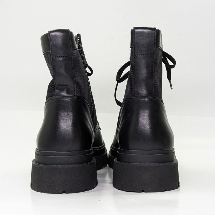 Vince Men's Raider Lace Up Boots in Black Leather Size 11.5 (MSRP $395)