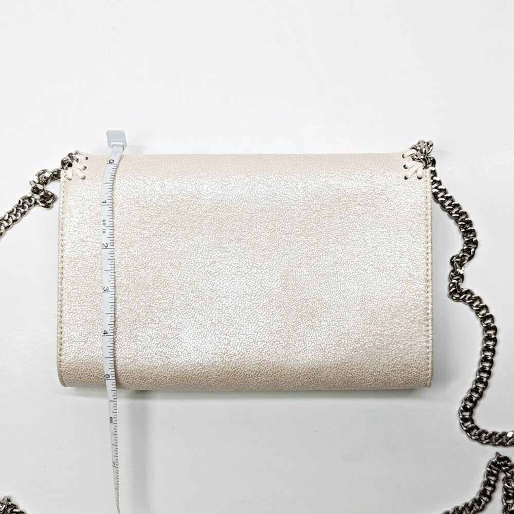 Stella McCartney Mini Falabella Eco Shiny Dotted Chamois Crossbody Bag MSRP $695