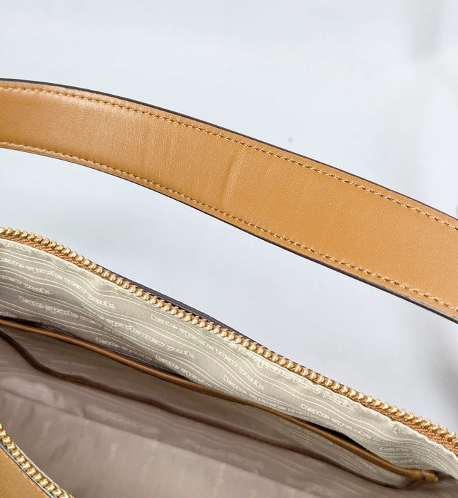 Kate Spade New York Liv Pebbled Leather Shoulder Bag Cavern Clay (MSRP $358)
