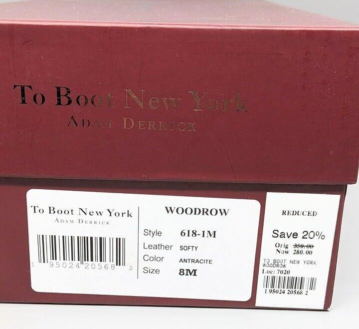 To Boot New York Men's Woodrow Lace Up High Top Sneakers Size 8 (MSRP $350)