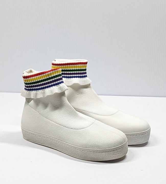 Opening Ceremony Women's Bobby Ruffled Sock Slip-On Sneakers Size 38 (MSRP $250)