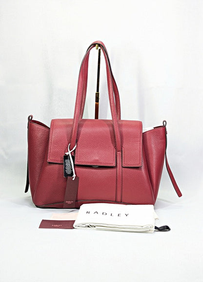 Radley London The Chancery Large Leather Shoulder Bag Medium Red (MSRP $448)