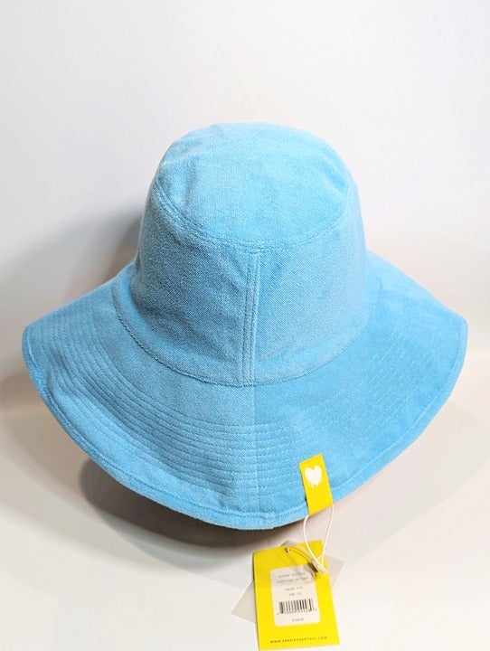 Kerri Rosenthal Women's Terry Sunny Daze Hat in Surf Blue (MSRP $158)