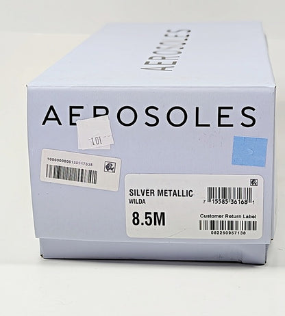 Aerosoles Wilda Women's Smooth Silver Metallic Slip On Shoes Size 8.5 (MSRP $99)