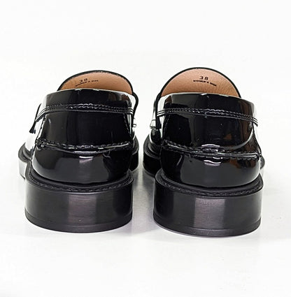 TOD'S Gomma Basso 59C Women's Patent Leather Moccasin Loafers Size 38 MSRP $695