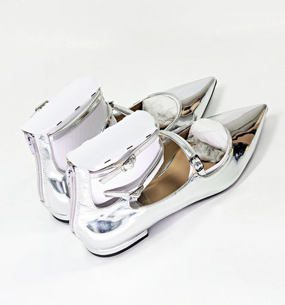 I.N.C. International Concepts Valan Silver Triple Straps Flats Size 9.5 MSRP $80