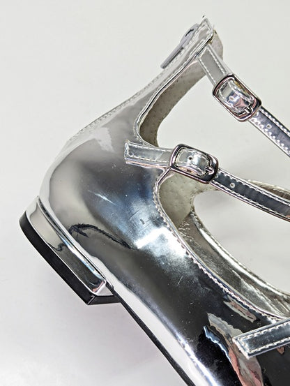 I.N.C. International Concepts Valan Silver Triple Straps Flats Size 8.5 MSRP $80