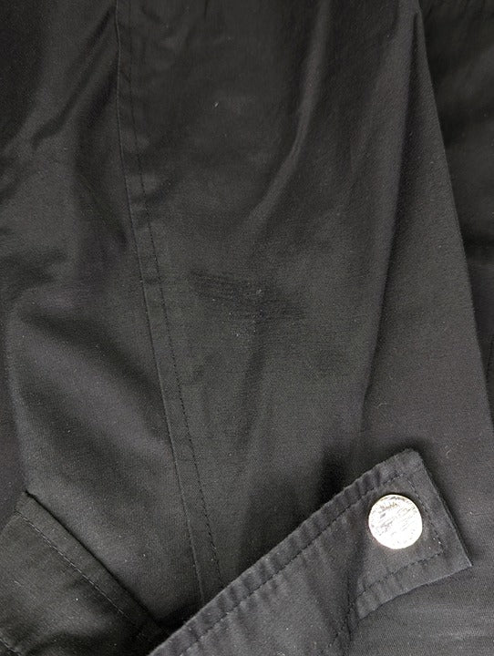 Michael Kors Black Hooded Water-Resistant Raincoat Size Petite-XL (MSRP $320)