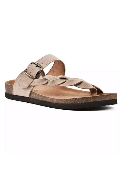 White Mountain Women's Crawford Sandals Sandal Wood Suede Size 9 (MSRP $69)