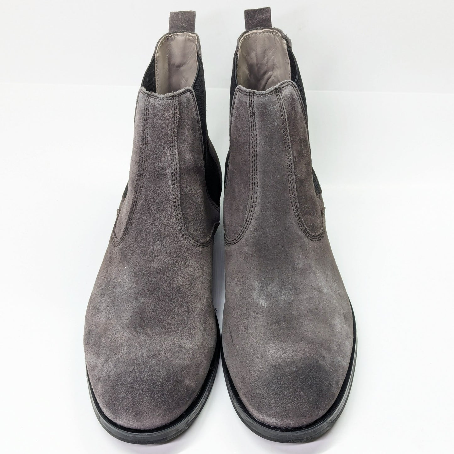 Allsaints Men's Gus Pull On Chelsea Boots Grey Suede Size 13 (MSRP $349)