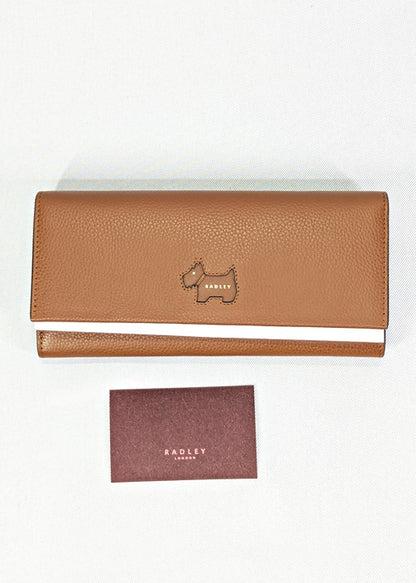 Radley London Cookie Cutter Flap Over Wallet in Medium Brown (MSRP $138)