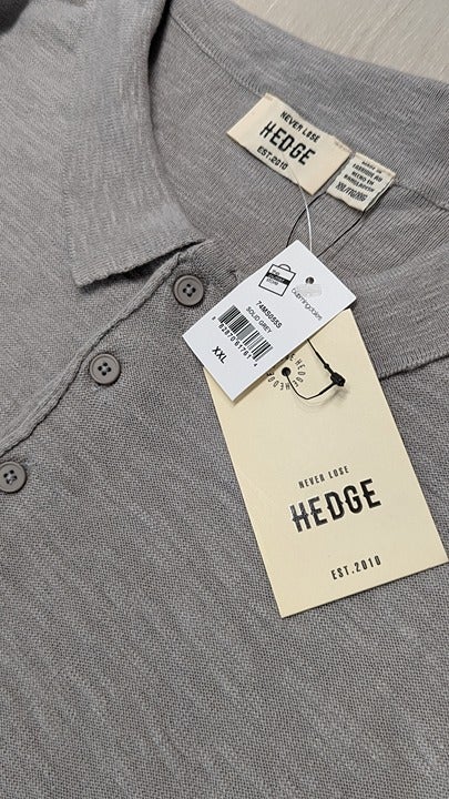 Never Lose HEDGE Men's Long Sleeve Cotton Shirt Grey Size XXL (MSRP $55)