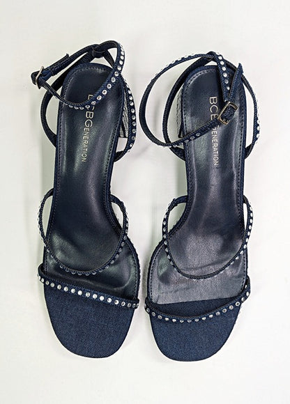 BCBGeneration Lissena-2 Women's Rhinestones Platform Sandals Size 9.5 MSRP $109