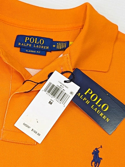 Polo Ralph Lauren Men's Cotton Speedboat Polo Shirt Orange Size M (MSRP $168)