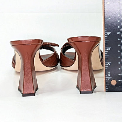 Giuseppe Zanotti Vanilla 85 Knotted Bow Mule Sandals Cacao Size 40 (MSRP $895)