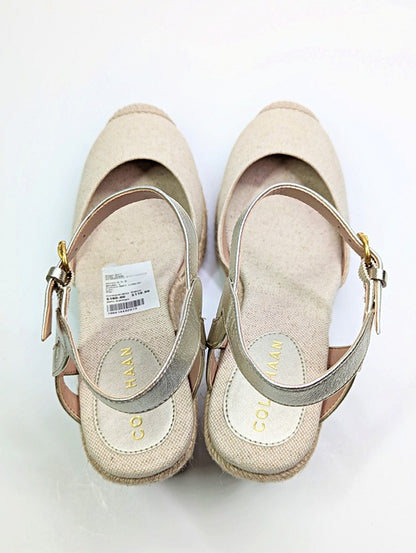 Cole Haan Cloudfeel Women's Espadrille Wedge Heels Linen Size 8.5 (MSRP $160)