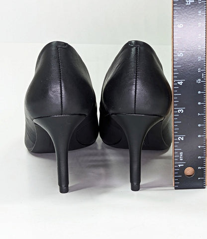 On 34th Women's Jeules Black Leather Pointed-Toe Pumps Size 11 (MSRP $80)
