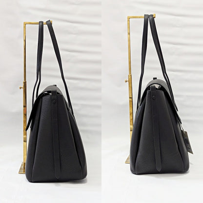 Radley London Chancery Large Black Leather Flapover Shoulder Bag (MSRP $348)